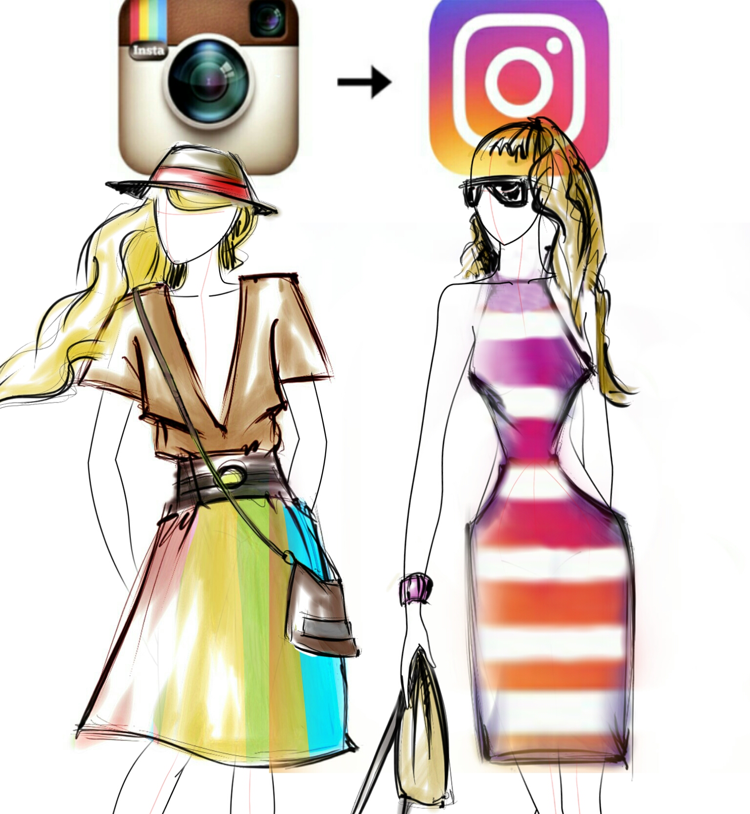 instagram logo new old fashion...