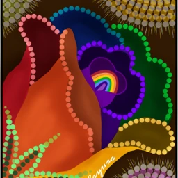 wdpfloralpaper colorful rainbow drawing