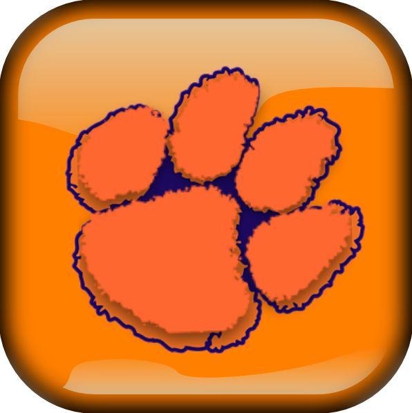 Clemson Icon Tigers Paw Sticker By Jc